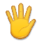 Hand with Fingers Splayed emoji on LG